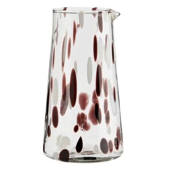 Sklenený džbán z brokového skla Brown/White 900 ml