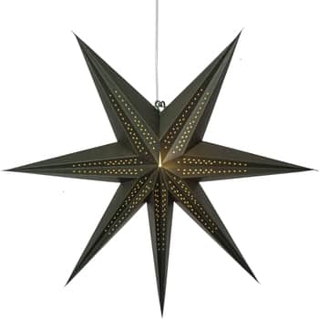 Závěsná papírová hvězda Point Dark Green 60 cm