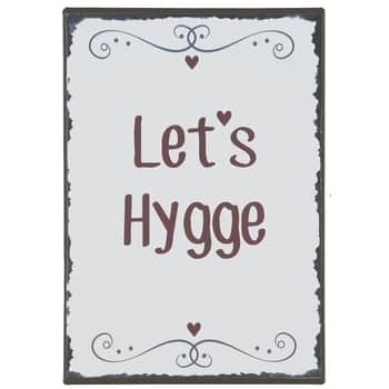 Plechová cedule Let's Hygge