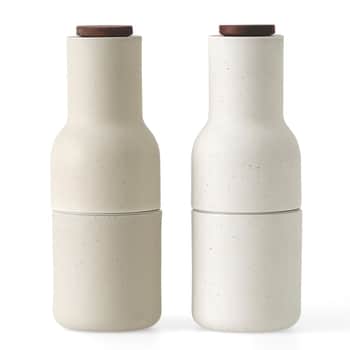 Mlýnek na sůl a pepř Bottle Ceramic Sand Walnut - set 2 ks