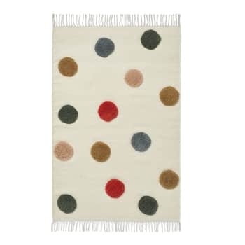 Vlnený koberček Little Multi mega dot mix 120x80 cm