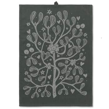 Utěrka z organické bavlny Mistletoe Dark Green