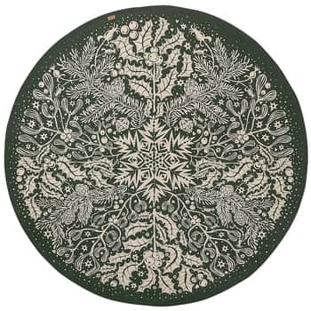 Bavlněný koberec pod stromeček Winter Forest Dark Green 120cm