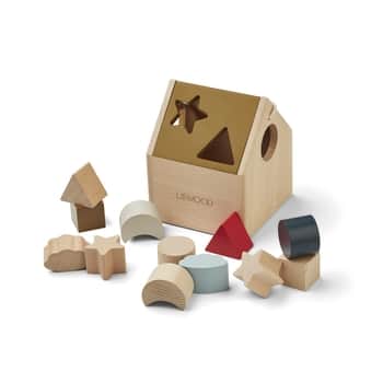Dřevěná vkládací kostka Ludwig Puzzle Multi Mix