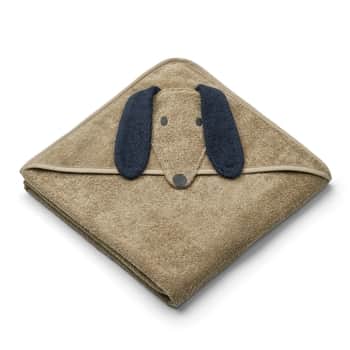 Dětská osuška s kapucí Dog oat mix