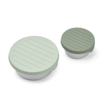 Nerezová dóza s viečkom Fiby Dusty mint - set 2 ks