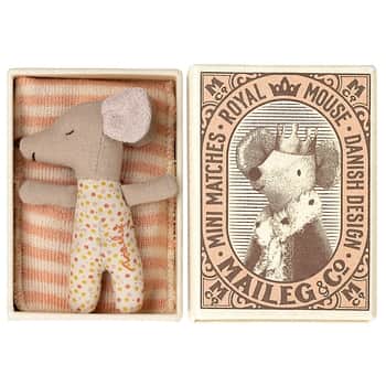Myšie bábätko krabičke Sleepy/Wakey Baby Mouse - Rose