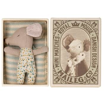 Myšie bábätko v krabičke Sleepy/Wakey Baby Mouse - Blue
