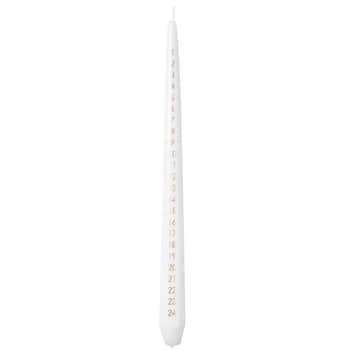 Adventní svíčka s čísly White/Gold 33cm