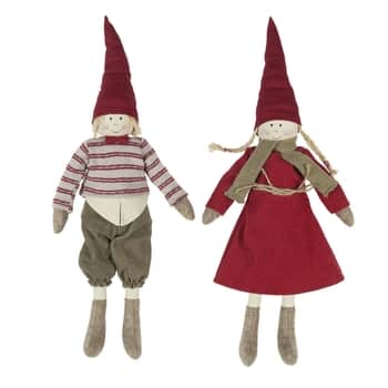Vianočná dekorácia Santa's Helpers Hansine/Harald 50cm