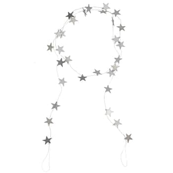 Kovová girlanda Stars Antique Silver 150 cm