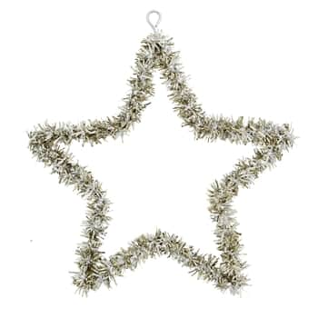 Závesná vianočná ozdoba Joy Star Silver Oxidized 21 cm