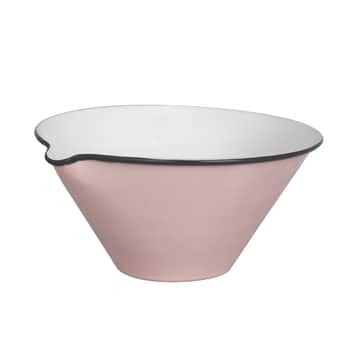 Kovová miska s nálevkou Lip Olle Pink - Small