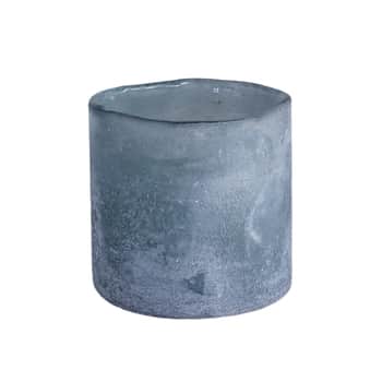 Sklenený svietnik na čajovú sviečku Ebba Blue Medium