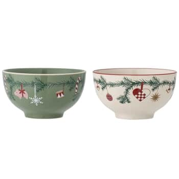 Kameninová miska Yule Green/Cream 500 ml