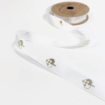 Stužka Braided Heart White/Gold - 5 m