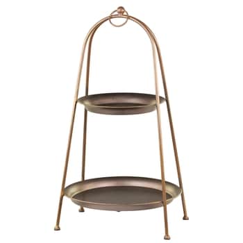 Kovový etažér Brass 55 cm