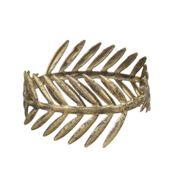 Kovový kroužek na ubrousky Leaf Brass