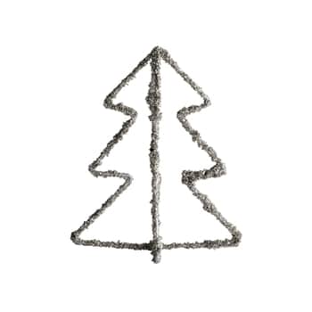 Vánoční dekorace Christmas Tree Silver Glitter 10 cm