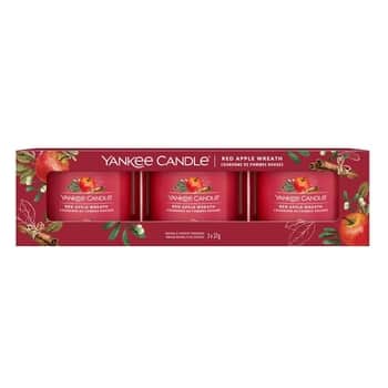 Votivní svíčka ve skle Yankee Candle 3 ks - Apple Wreath