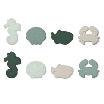 Protiskluzové podložky do vany Paola Sea Creature - set 8 ks