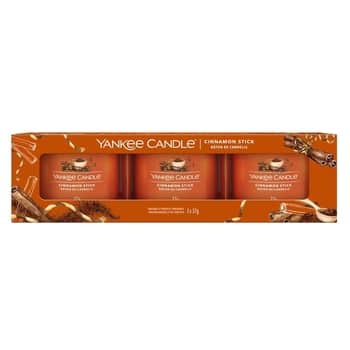 Votívna sviečka v skle Yankee Candle 3 ks - Cinnamon Stick