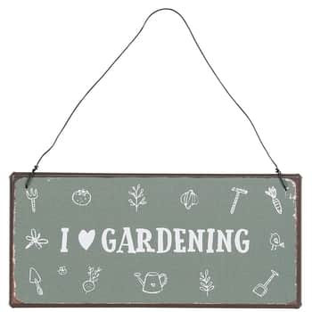 Plechová ceduľa I Love Gardening