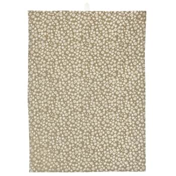 Utěrka Maja Milky Brown Flowers 50x70 cm
