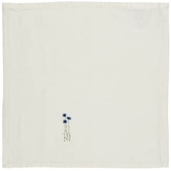 Vyšívaný ubrousek Cream Blue Cornflowers