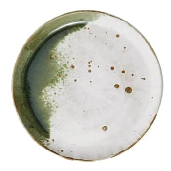 Dezertní talíř White/Green/Natural 21 cm