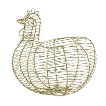 Drátěný košík Hen Antique Brass