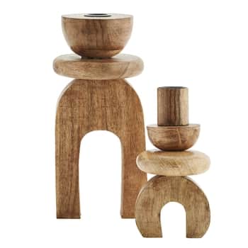 Svícen Burnt Natural Mango Wood