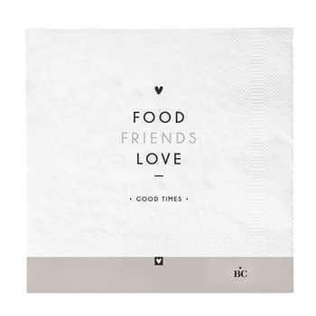 Papierové servítky Food Friends Love - 20 ks