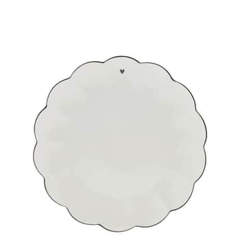 Dezertný tanier Ruffle White/Edge Black 19 cm