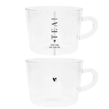 Skleněný hrnek Tea/Hearts 300 ml
