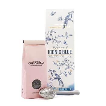 Organický čierny čaj s bergamotom Iconic Blue 75g + sitko