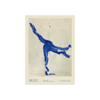 Autorský mini plagát Bleu by Lucrecia Rey Caro A5