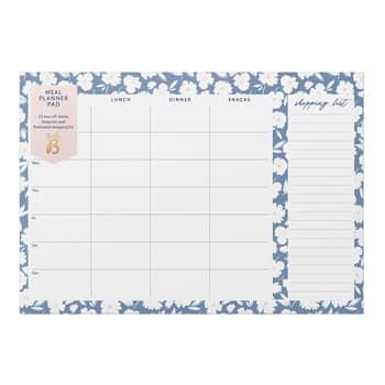 Týdenní plánovač jídla Meal Planner Blue Ditsy