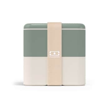 Svačinový box Monbento Square Green/Natural 1,7 l