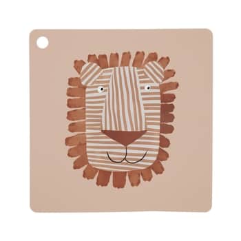 Detská silikónová podložka Lobo Lion Caramel
