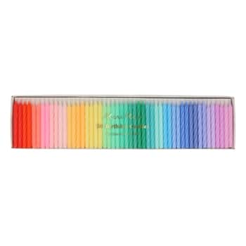 Dortové svíčky Rainbow Twisted Mini 50 ks