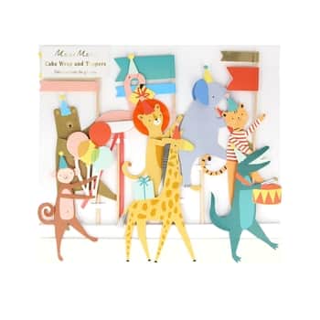 Ozdoby na dort Wrap and Toppers Animal Parade - set 6 ks