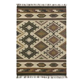 Ručně tkaný vlněný koberec 160x240 cm
