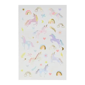 Dětské dočasné tetování Unicorn - 2 archy