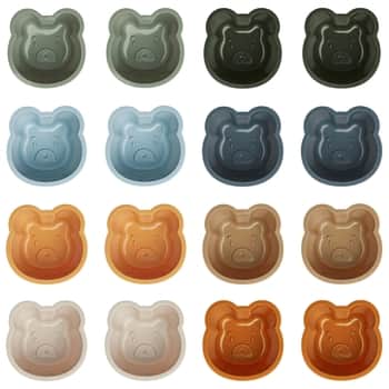 Silikonové formy na muffiny Mr bear/Faune Green - set 16 ks