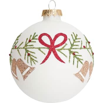 Vánoční ozdoba Abella Wreath White