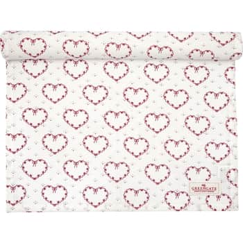 Bavlněný běhoun na stůl Layla Heart White