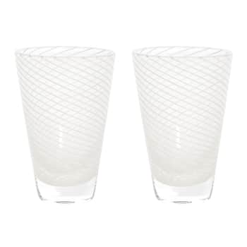 Sklenice Yuka Swirl Glass Clear 250 ml – set 2 ks