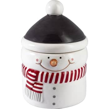 Keramická dózička Snowman White