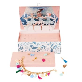 Dětský adventní kalendář s bižuterií ve šperkovici Winter Ballerina